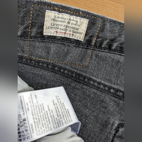 Levi's 501 Original Men's Cropped Straight Jeans Black Size US 36 - Picture 5 of 9